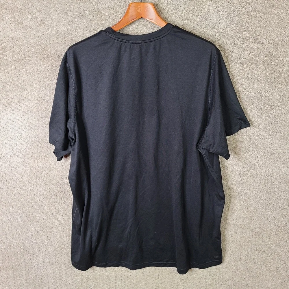 Adidas Shirt‎ Mens 2XL Black Creator Tee Graphic Polyester Short Sleeve Training